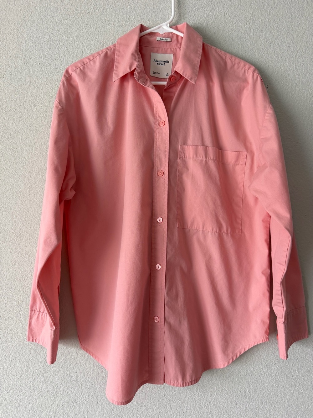 Abercrombie & Fitch Small Oversized Button Down Blouse Boyfriend Shirt Grandma